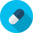 Medication capsule icon