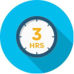 3 hour clock icon