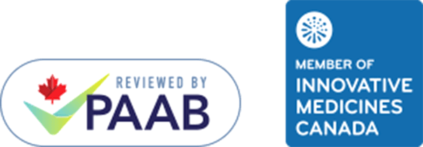 Reviewed by PAAB and Member of Innovative Medicines Canada logo