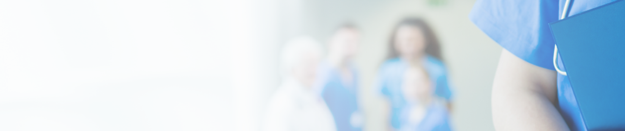 Blurred image of healthcare professionals consulting