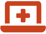 Medical information on a laptop icon