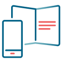 Phone and book icon