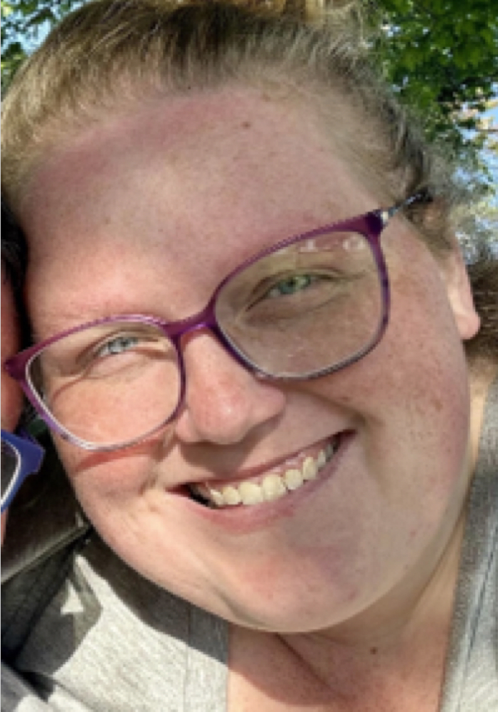 Kelsey, VYEPTI® patient, smiling.