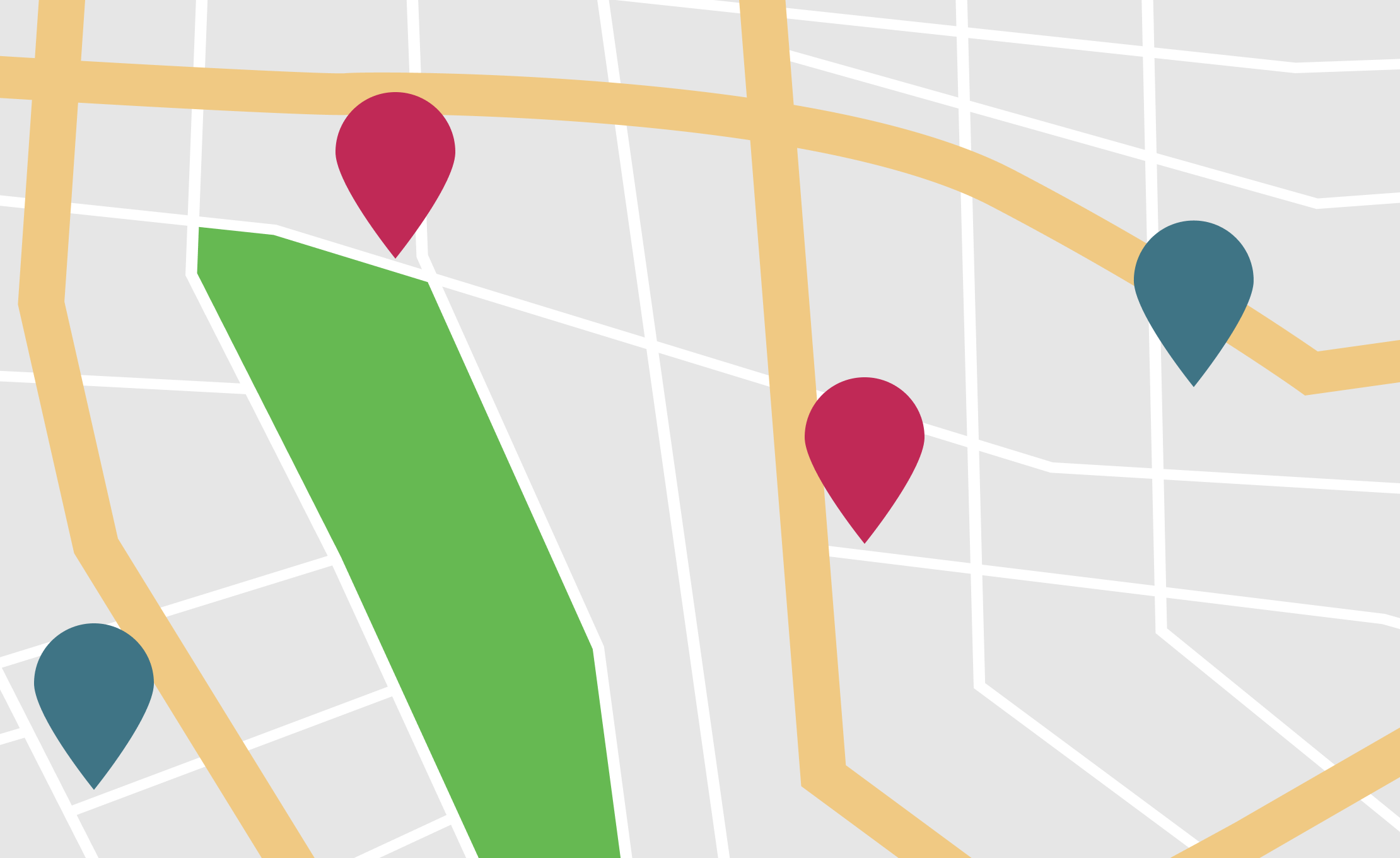 Map with location pins.