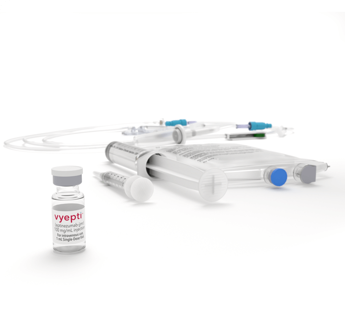 VYEPTI infusion administration supplies and VYEPTI vial