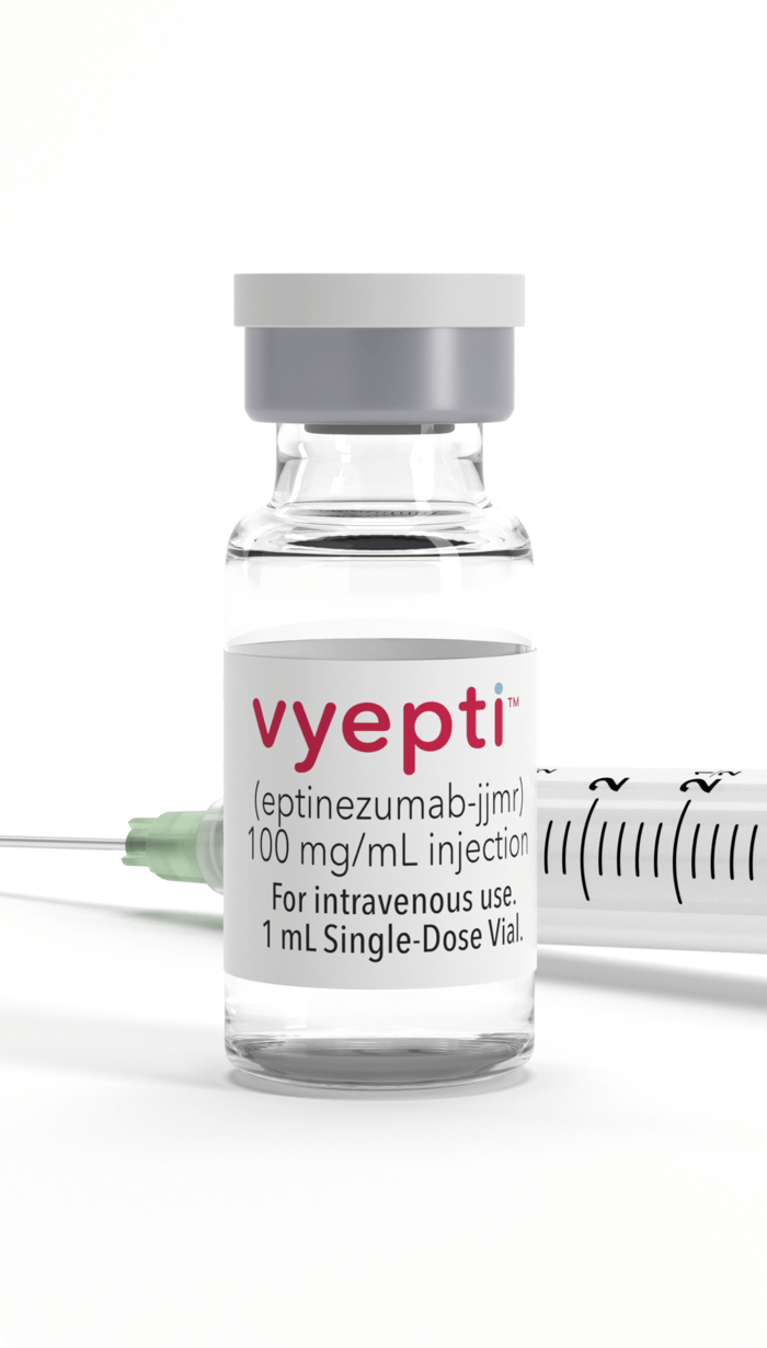 VYEPTI vial and syringe