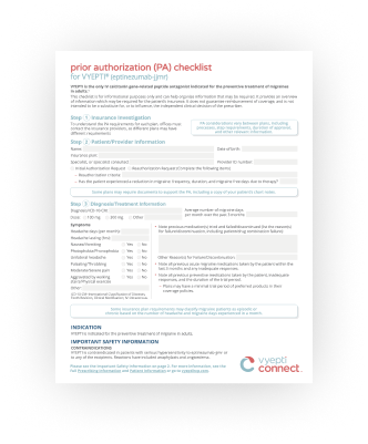 Prior Authorization Checklist thumbnail