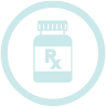A prescription bottle icon